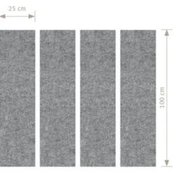 AWP | Akustik-Wandelemente - Zubehör 100 x 25 cm Grau meliert