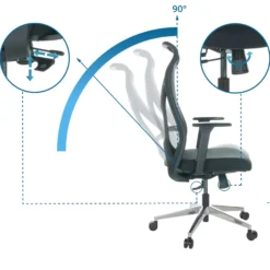 AZURRO B - Profi Bürostuhl Schwarz