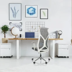 AZURRO WHITE - Profi Bürostuhl Grau