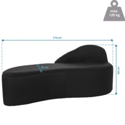 BARACOA - Lounge Sofa Schwarz