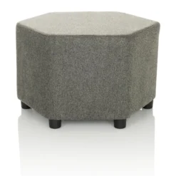 BAREO - Polsterhocker Grau