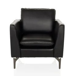 BAVERO | 1-Sitzer | Kunstleder - Loungesessel Schwarz