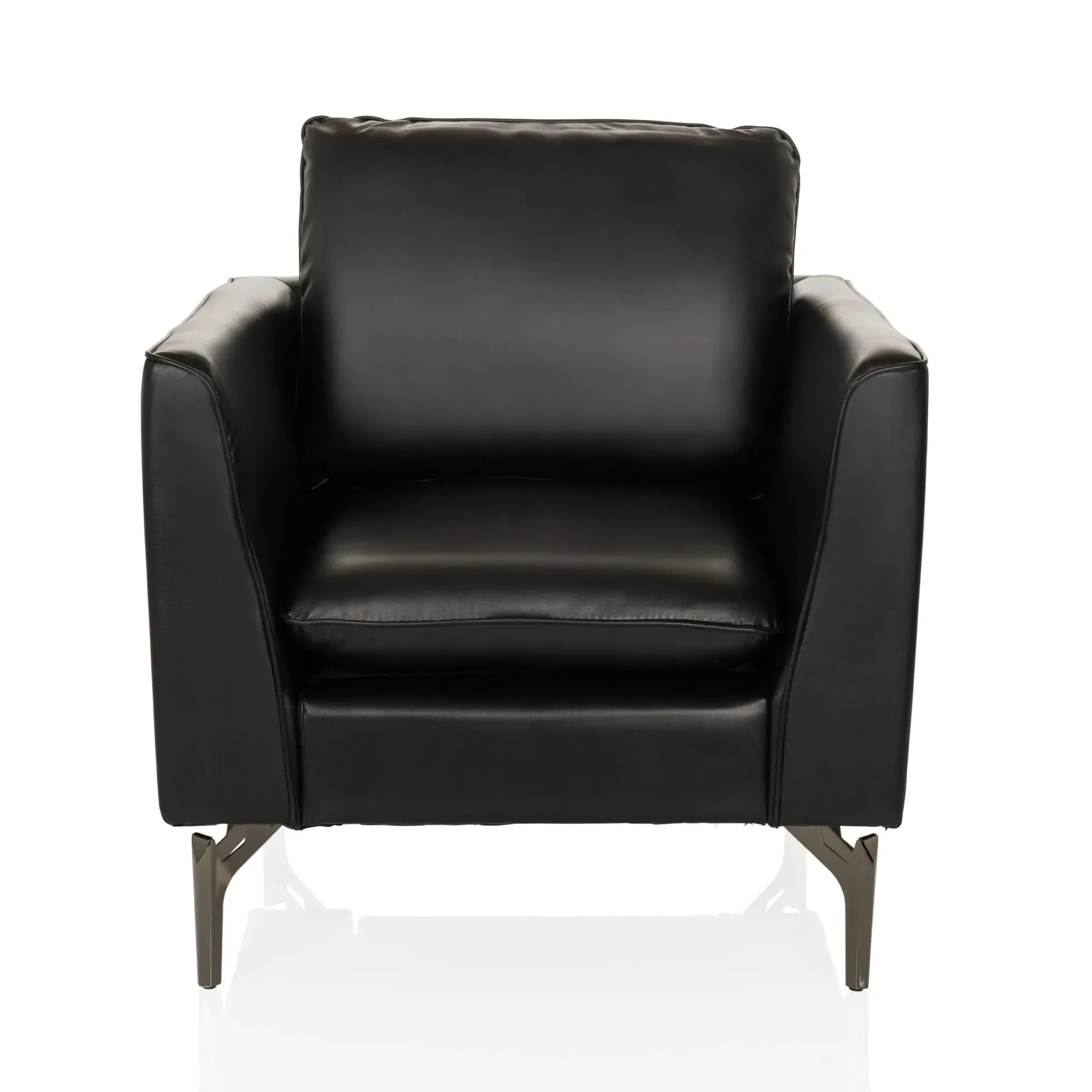 BAVERO | 1-Sitzer | Kunstleder - Loungesessel Schwarz