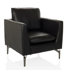 BAVERO | 1-Sitzer | Kunstleder - Loungesessel Schwarz