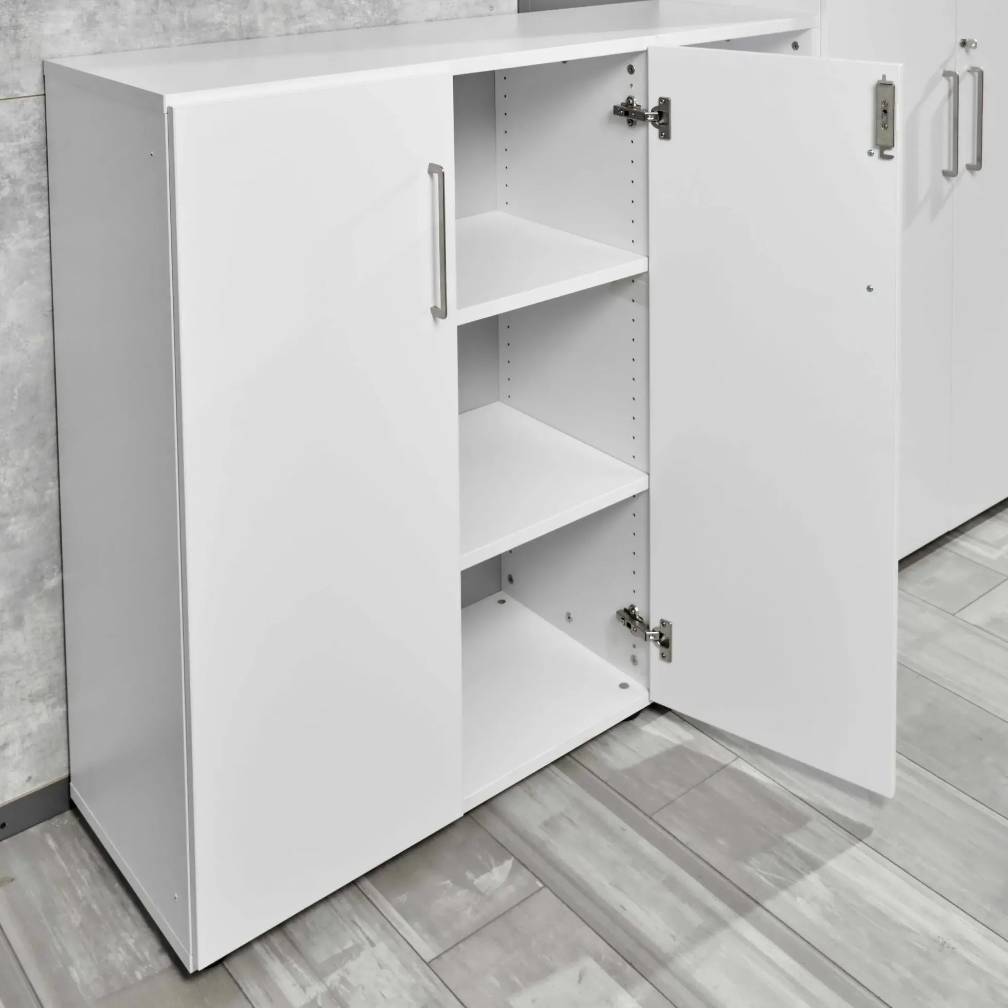 BETA 9 | Kombischrank mit Türen | 6 OH Weiß/Ahorn