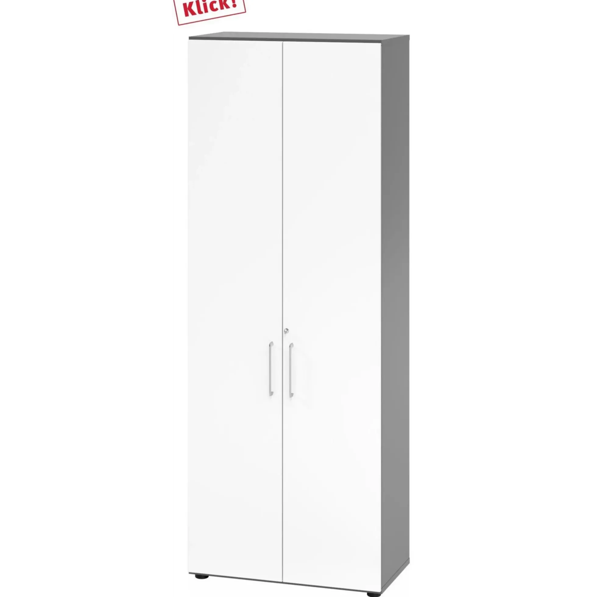 BETA 9 | Schrank mit Türen | 6 OH Graphit/Weiß