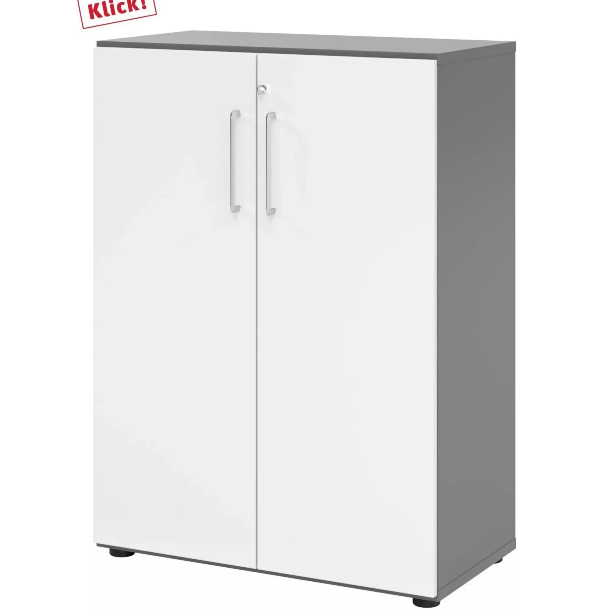 BETA 9 | Schrank mit Türen | 3 OH Graphit/Weiß