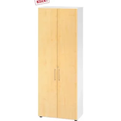 BETA 9 | Schrank mit Türen | 6 OH Weiß/Ahorn