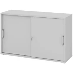 BETA S 1752S | Schiebetürenschrank | 2 OH Chromgriff Metall Grau