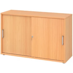 BETA S 1752S | Schiebetürenschrank | 2 OH Chromgriff Metall Buche
