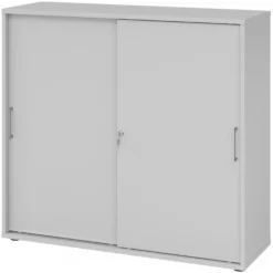 BETA S 1753S | Schiebetürenschrank | 3 OH Metallgriff Grau