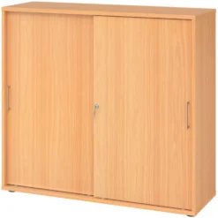 BETA S 1753S | Schiebetürenschrank | 3 OH Metallgriff Buche
