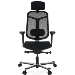 BICOLORE HIGH - High End Bürostuhl Schwarz/Silber