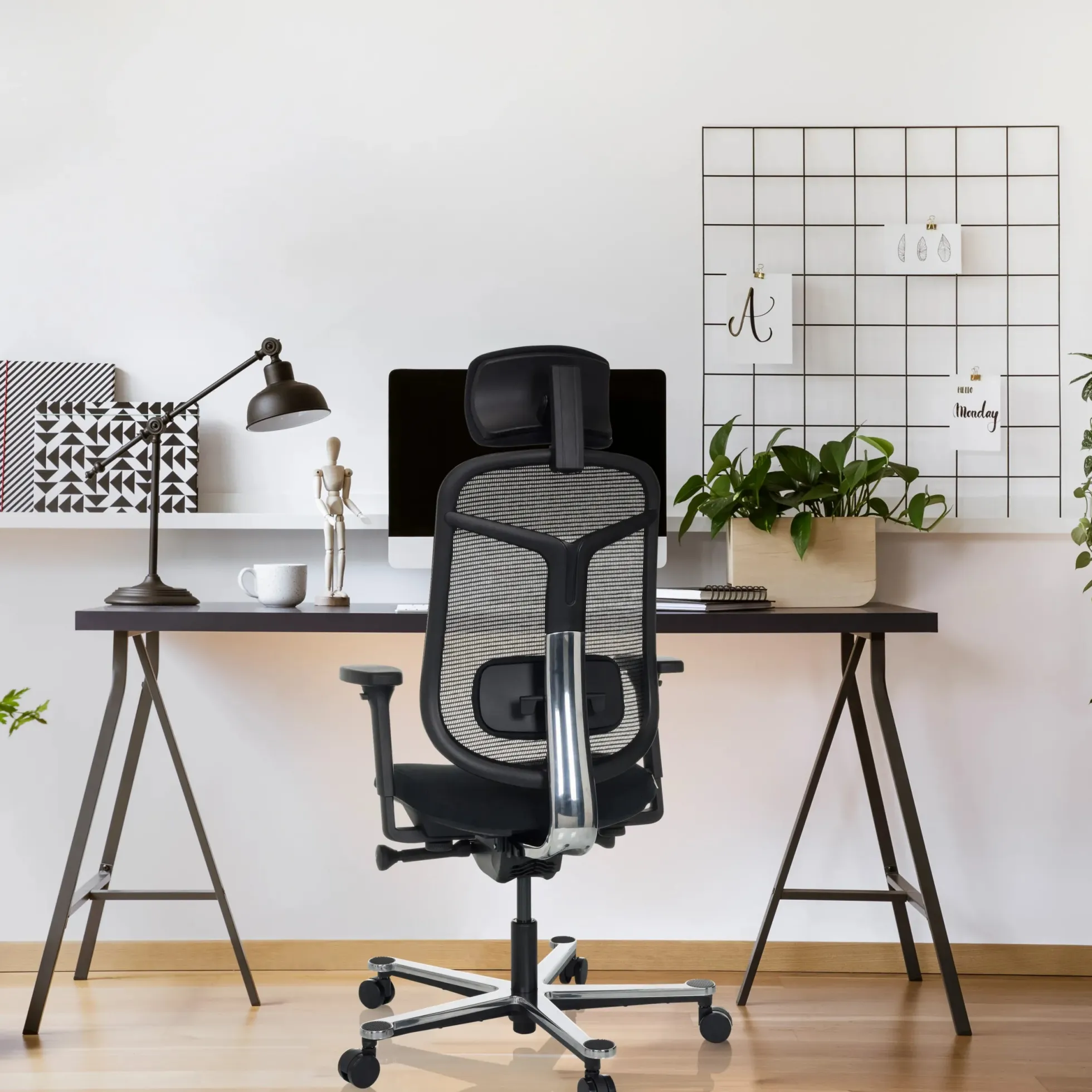 BICOLORE HIGH - High End Bürostuhl Schwarz/Silber