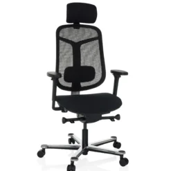 BICOLORE HIGH - High End Bürostuhl Schwarz/Silber