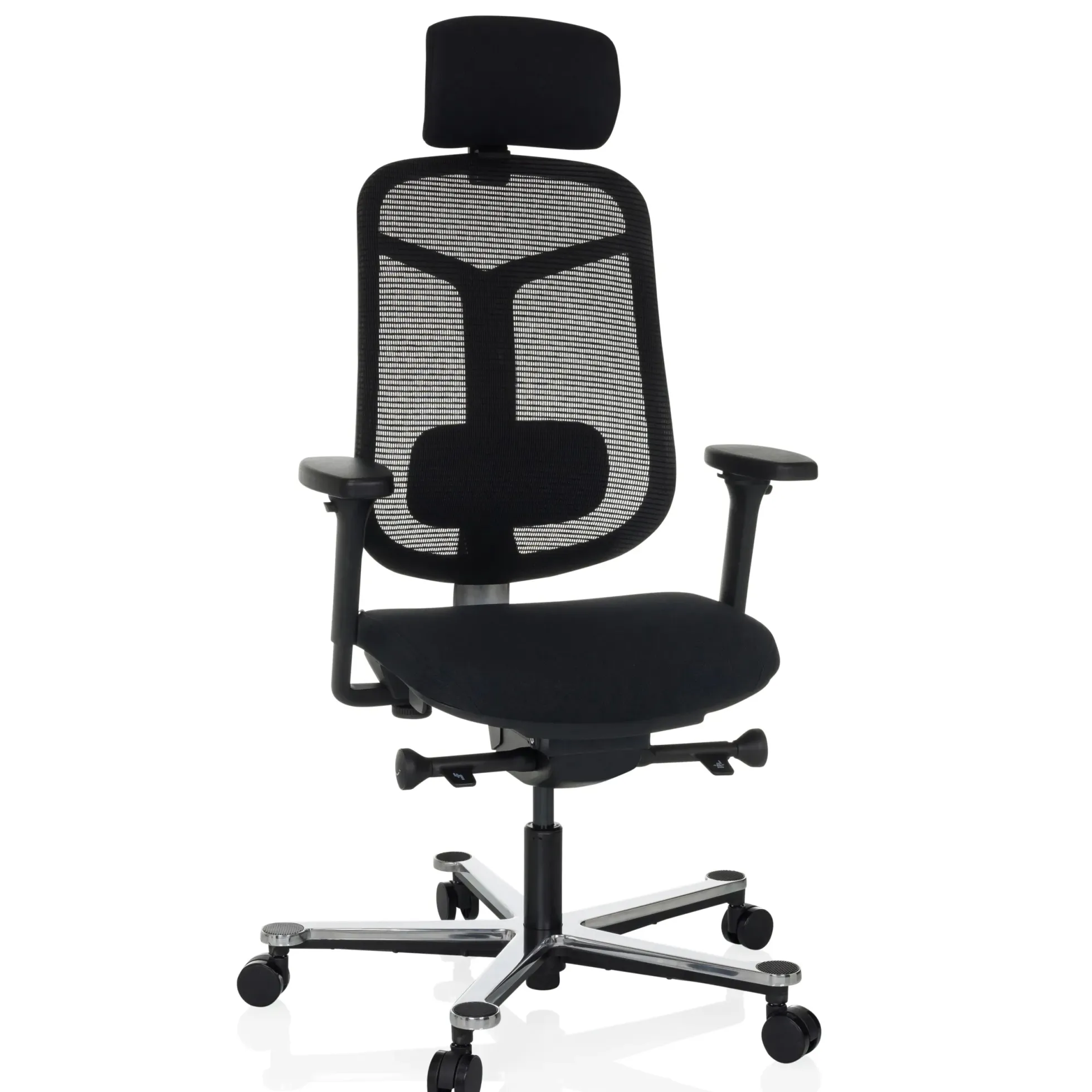 BICOLORE HIGH - High End Bürostuhl Schwarz/Silber