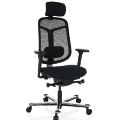 BICOLORE HIGH - High End Bürostuhl Schwarz/Silber
