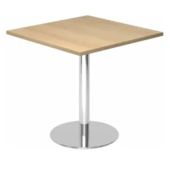 BISTRO F88Q C - System Konferenztisch 80 x 80 Chrom Eiche