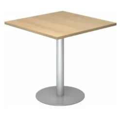 BISTRO F88Q S - System Konferenztisch 80 x 80 Silber Eiche