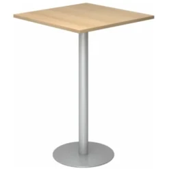 BISTRO H88Q S - System Konferenztisch 80 x 80 Silber Eiche