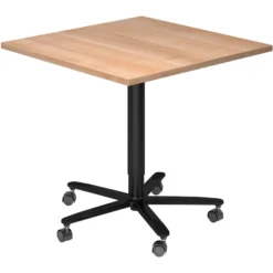 BISTRO 88Q D - System Konferenztisch 80 x 80 Schwarz Asteiche