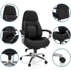 BRENTON XXL - XXL Drehstuhl Schwarz