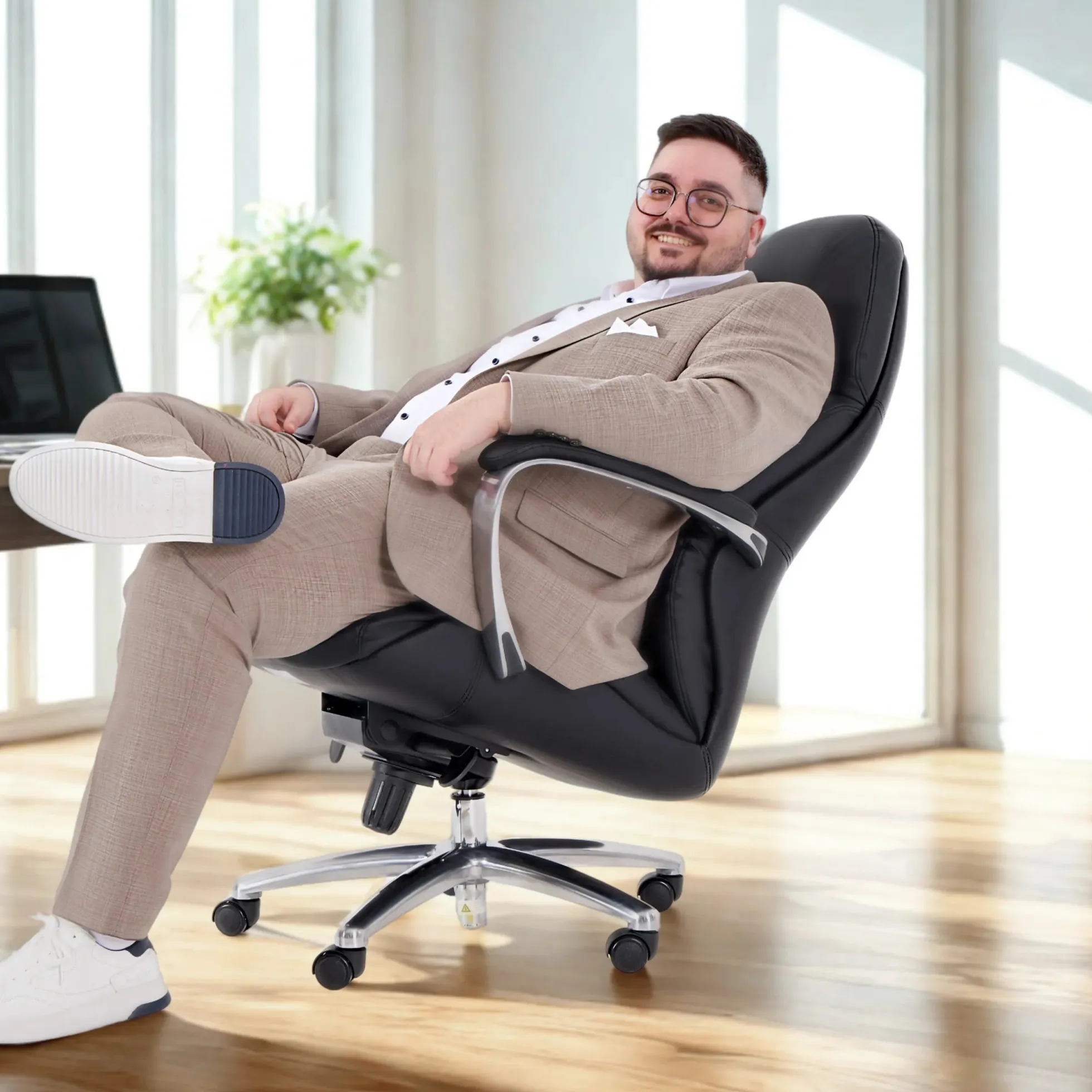 BRENTON XXL - XXL Drehstuhl Schwarz
