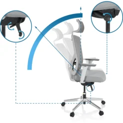 BRETON PRO W - Profi Bürostuhl Grau