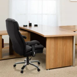 BUILDER XXL I | Kunstleder - XXL Drehstuhl Schwarz