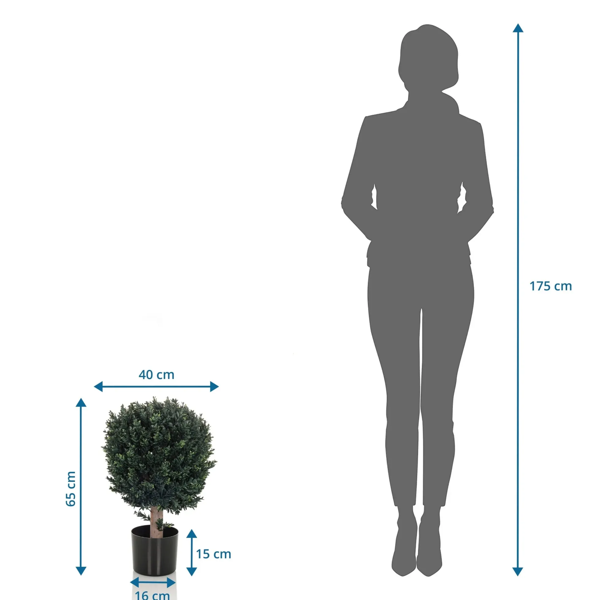 BUXUS - Kunstpflanze Grün