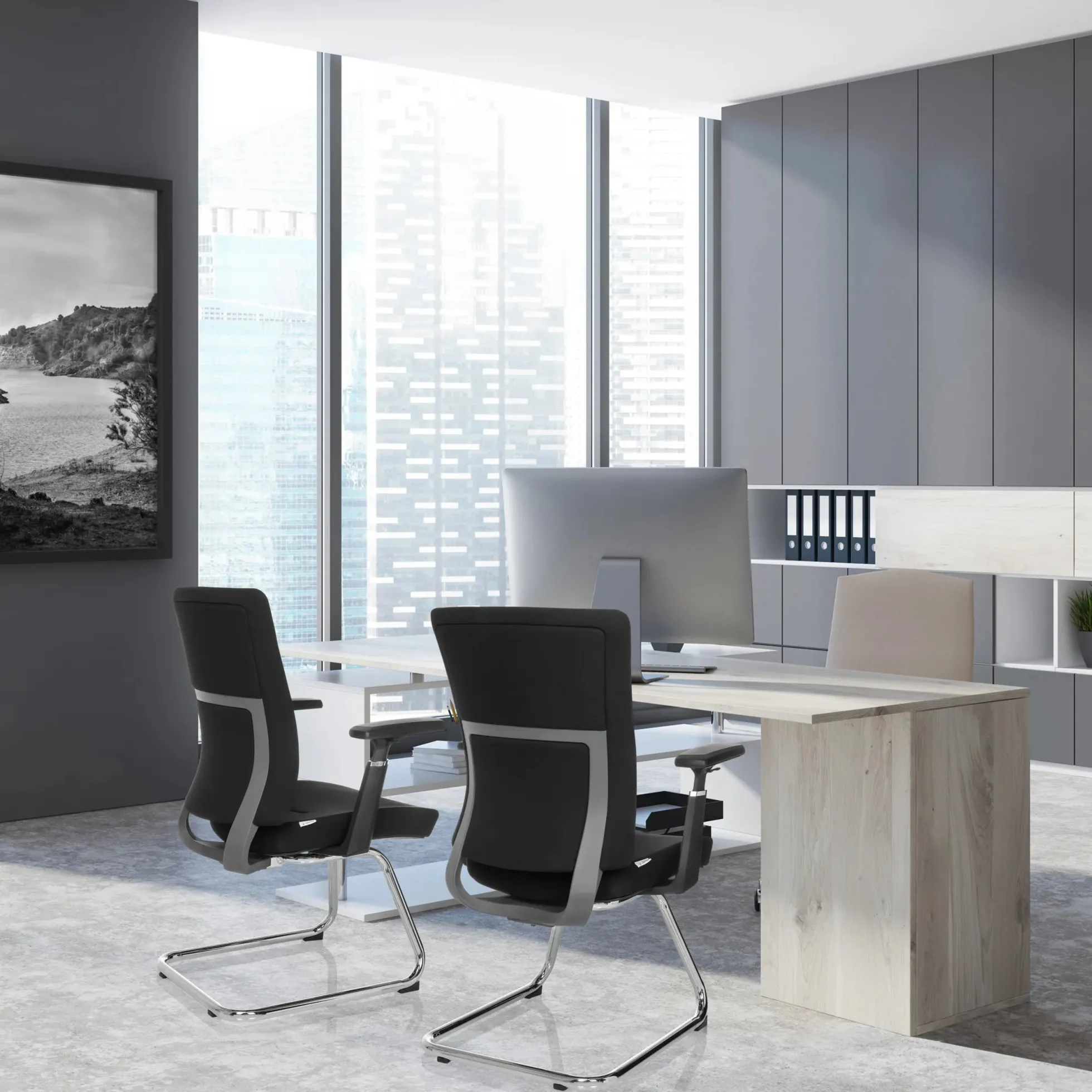 CAPTIVO PRO V | Stoff - Freischwinger Schwarz