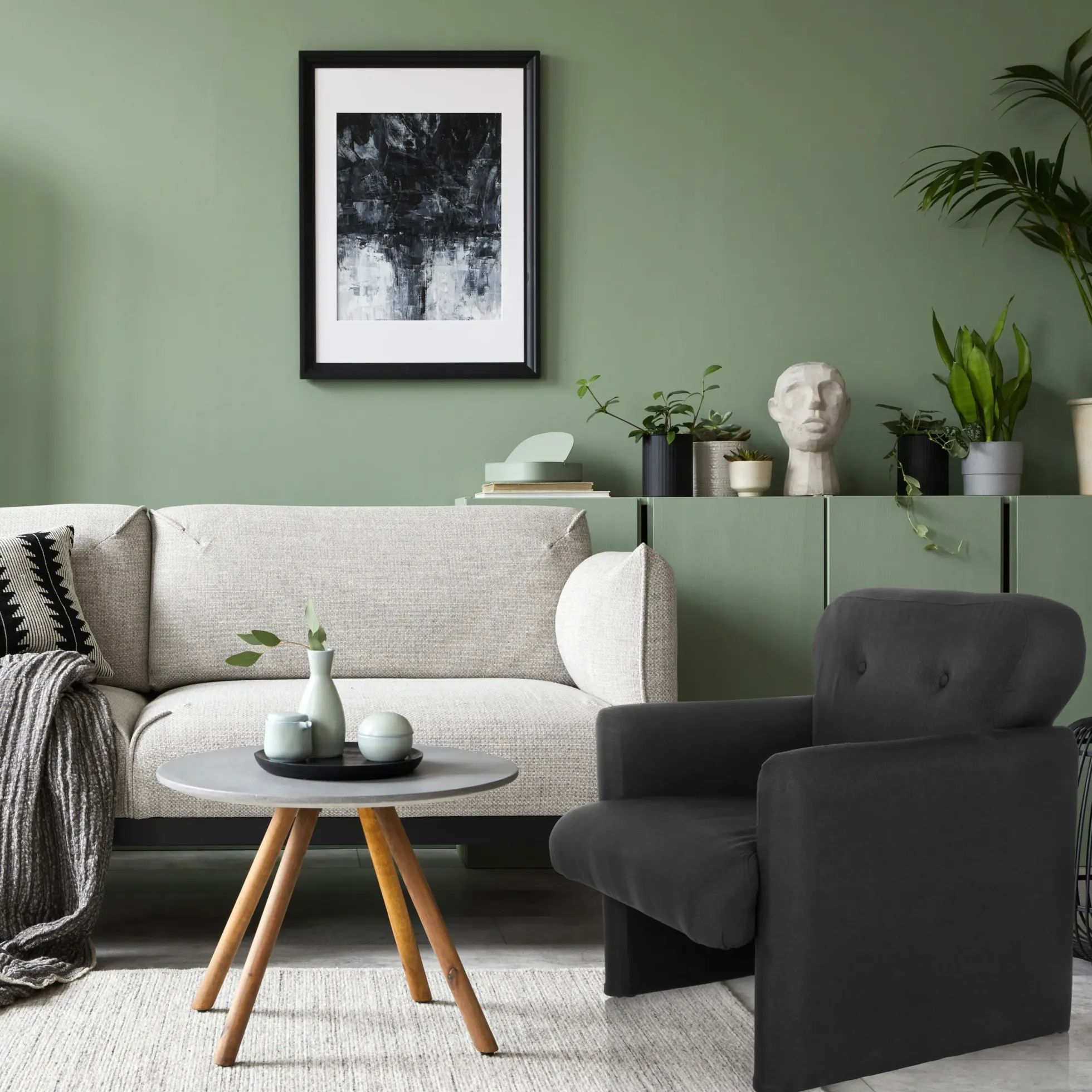 CARIPITO | 1-Sitzer | Stoff - Loungesessel Schwarz