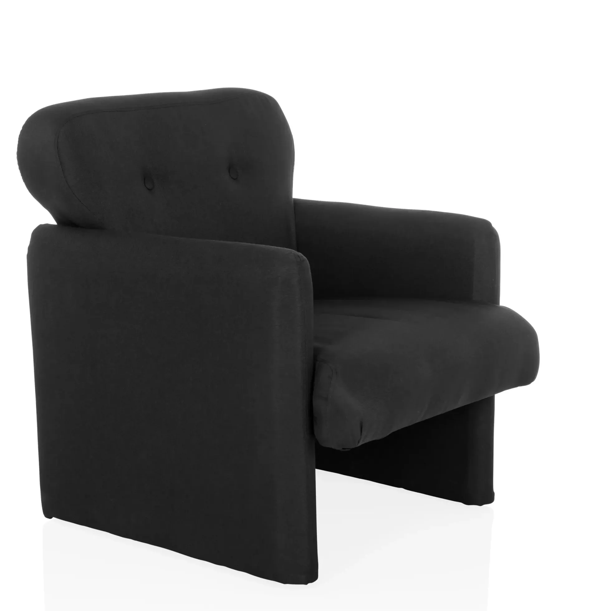 CARIPITO | 1-Sitzer | Stoff - Loungesessel Schwarz