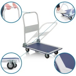 CARRY - Plattformwagen Blau/Weiß