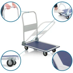 CARRY - Plattformwagen Blau/Weiß
