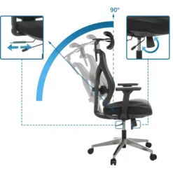 CASSILIS B - High End Bürostuhl Schwarz