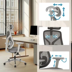 CASSILIS W - High End Bürostuhl Grau