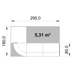 Centu 9 | Bogentheke - Empfangstheke Weiß/Anthrazit