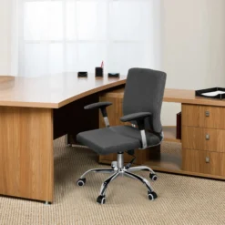 CHARLES I - Home Office Chefsessel Dunkelgrau