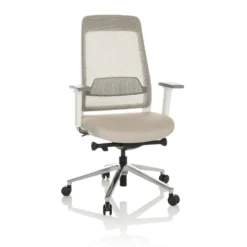 CHIARO T2 WHITE - Profi Bürostuhl Beige/Grau