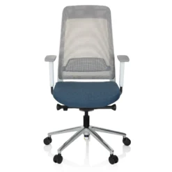CHIARO T2 WHITE - Profi Bürostuhl Blau/Grau