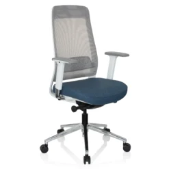 CHIARO T2 WHITE - Profi Bürostuhl Blau/Grau