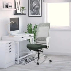 CHIARO T2 WHITE - Profi Bürostuhl Schwarzgrün/Grau