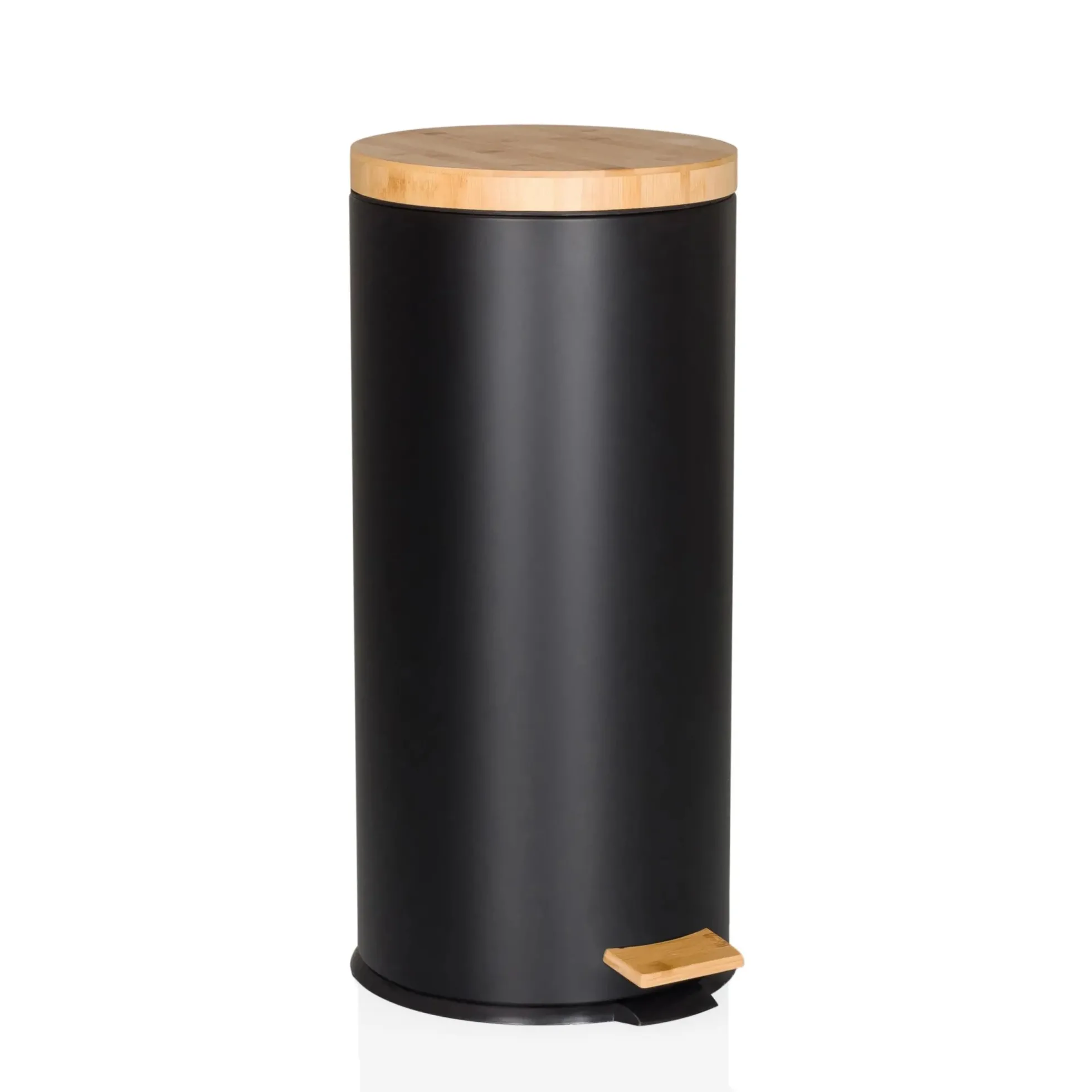 CLEAN BAMBOO | 30L - Mülleimer Schwarz matt