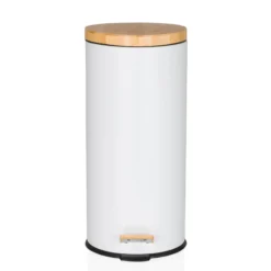 CLEAN BAMBOO | 30L - Mülleimer Weiß matt