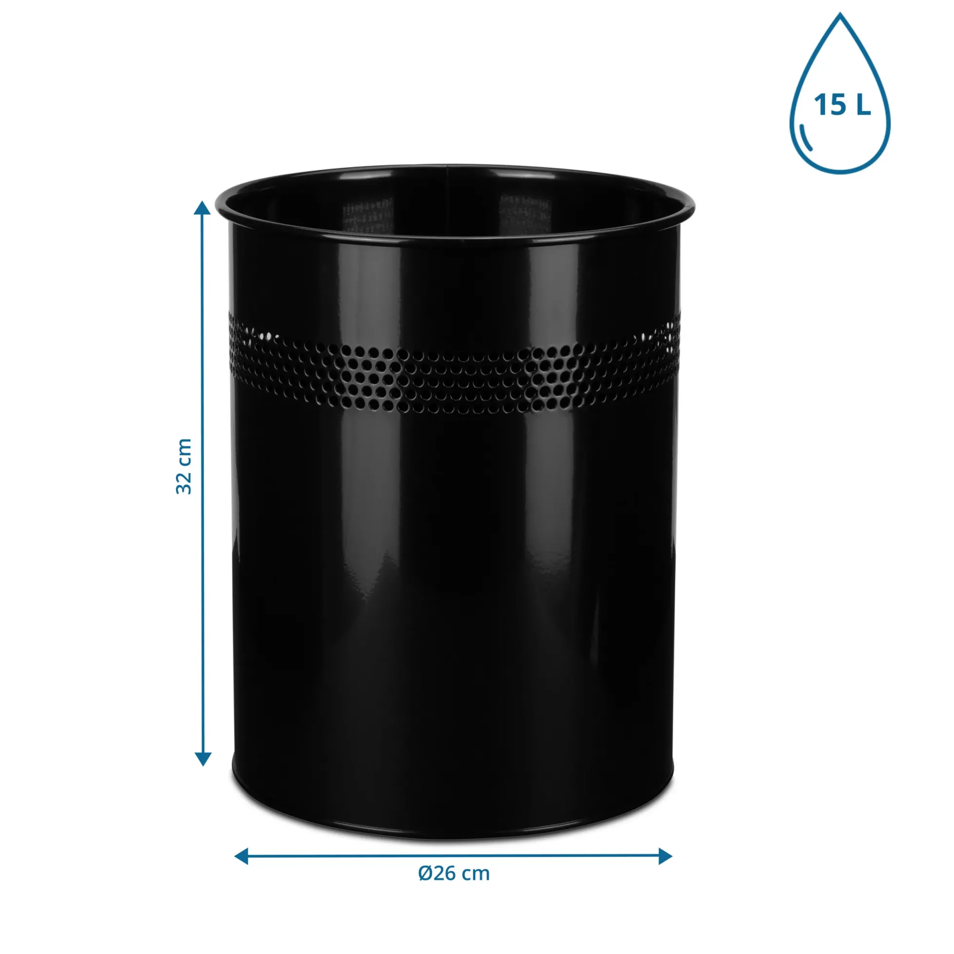 CLEAN III | 15L - Mülleimer Schwarz