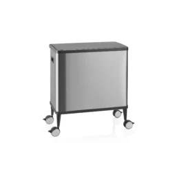 Clean Mobile | 2 x 24L - Mülleimer Silber