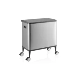 Clean Mobile | 2 x 24L - Mülleimer Silber