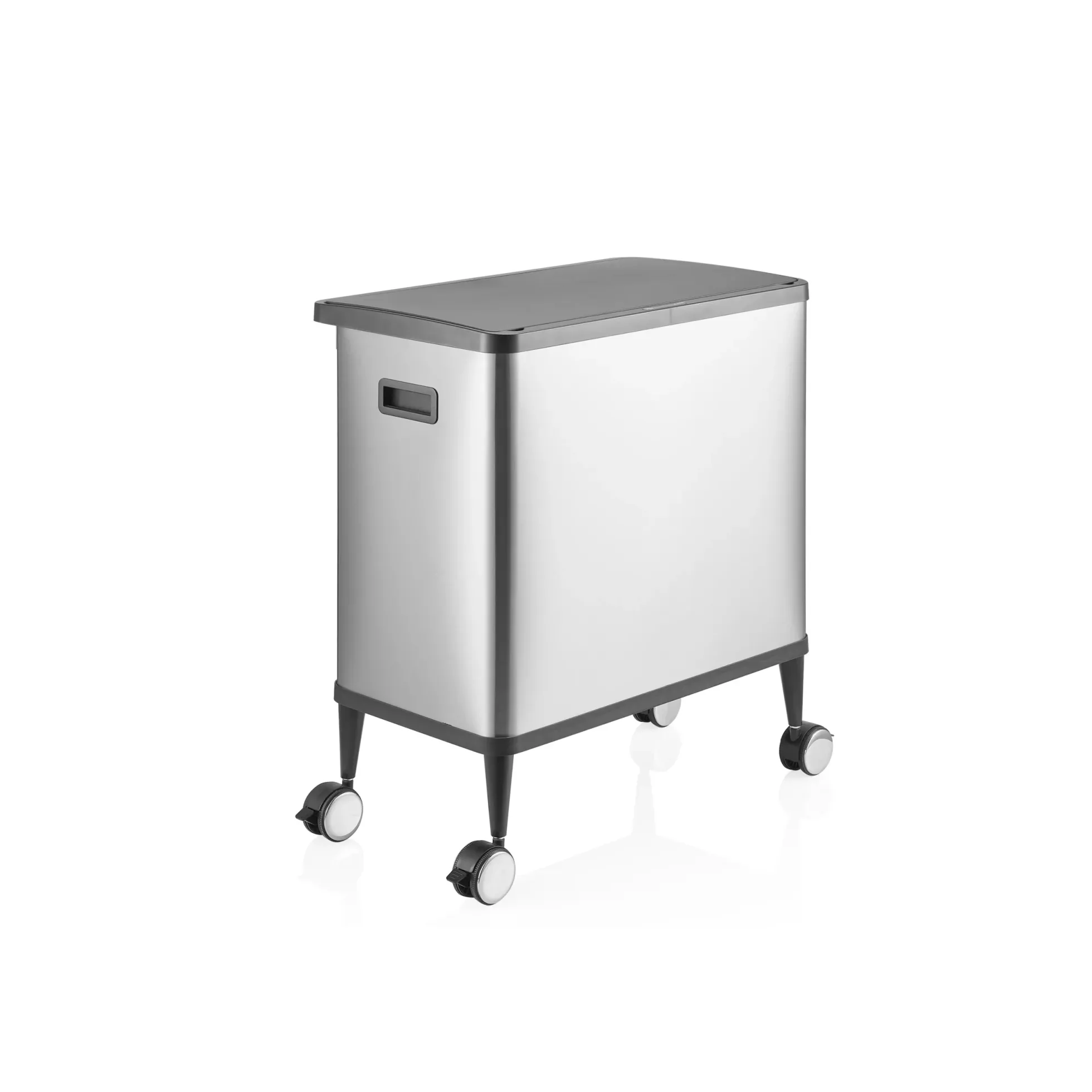 Clean Mobile | 2 x 24L - Mülleimer Silber