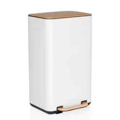 CLEAN NATURA | 30L - Mülleimer Creme/Walnuss